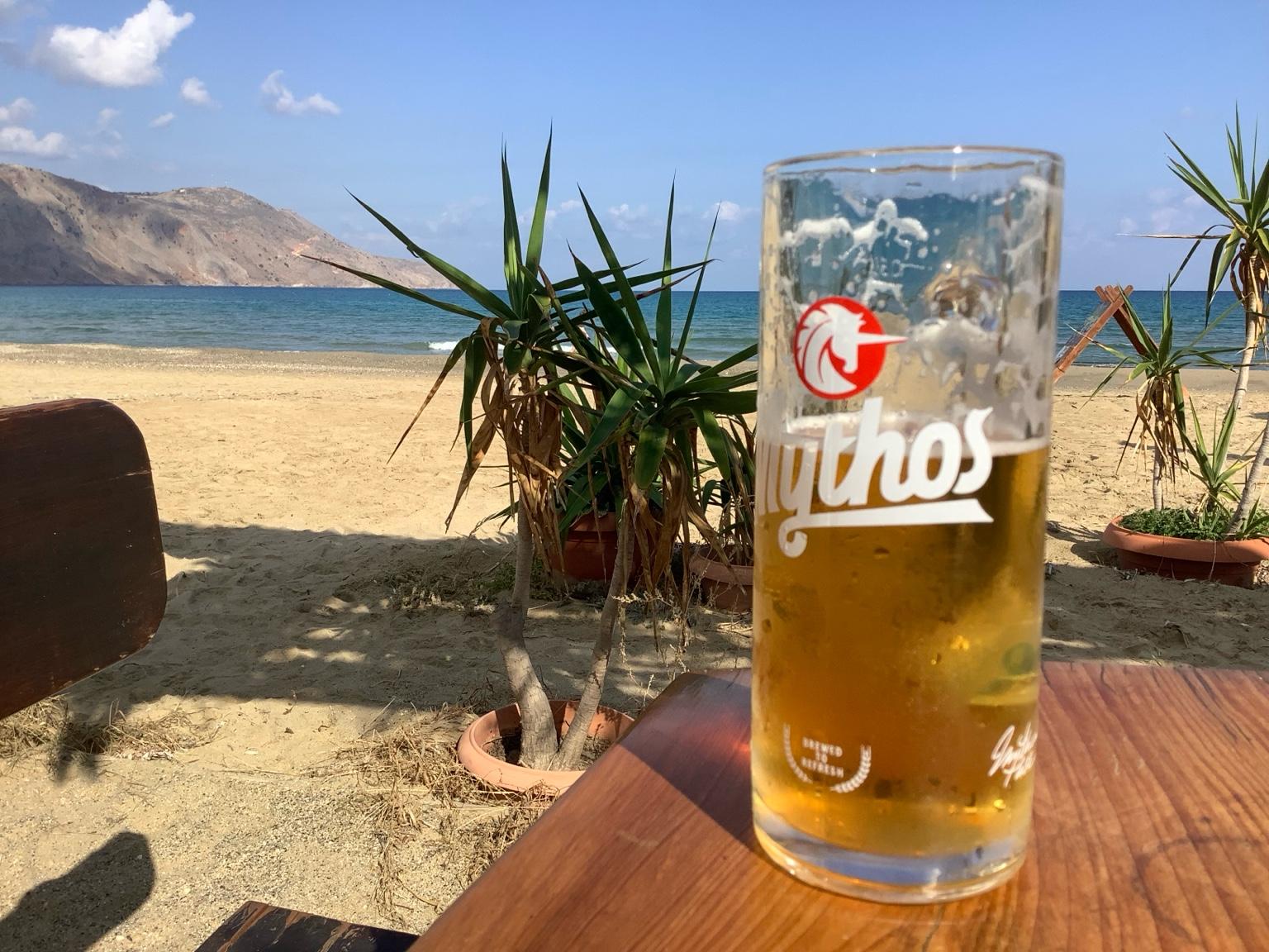 Leckeres Mythos am Strand